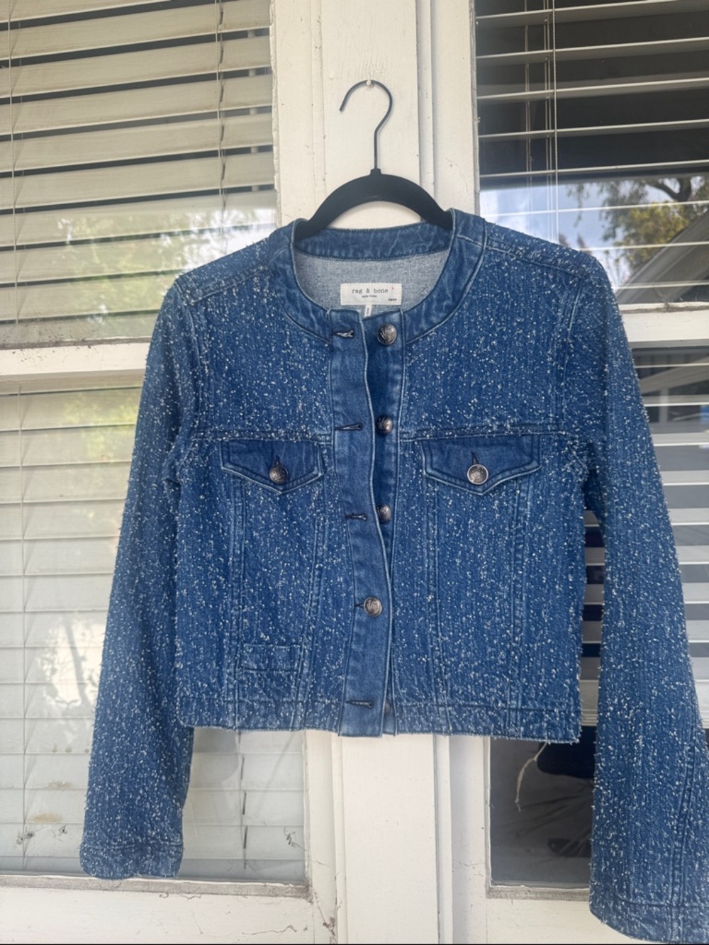 Rag & Bone Cora Tweed Denim Crop Jacket - Picture 3 of 12